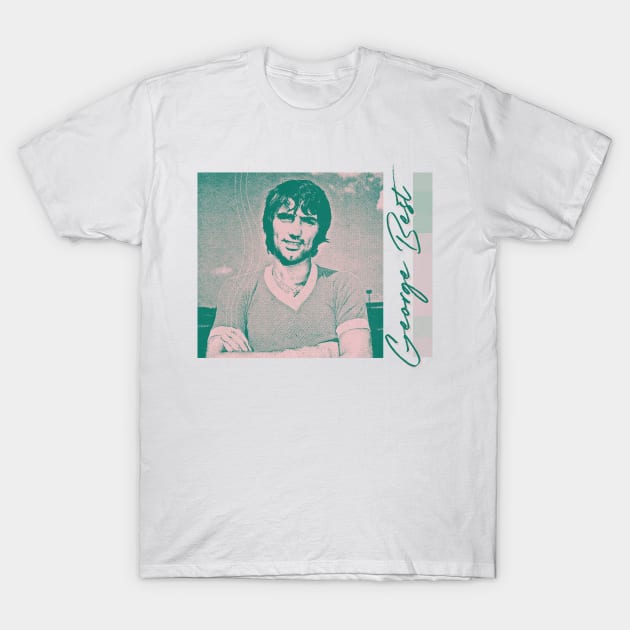 George Best / Retro Style Duotone Fan Design T-Shirt by unknown_pleasures